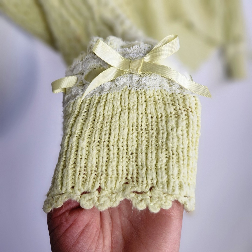 Liz Lisa Pastel Cable Knit Bow Back Cutout‎ Sweater S Kawaii Japanese Fashion - Picture 5 of 7